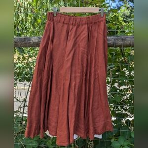 Son de flor rust linen skirt